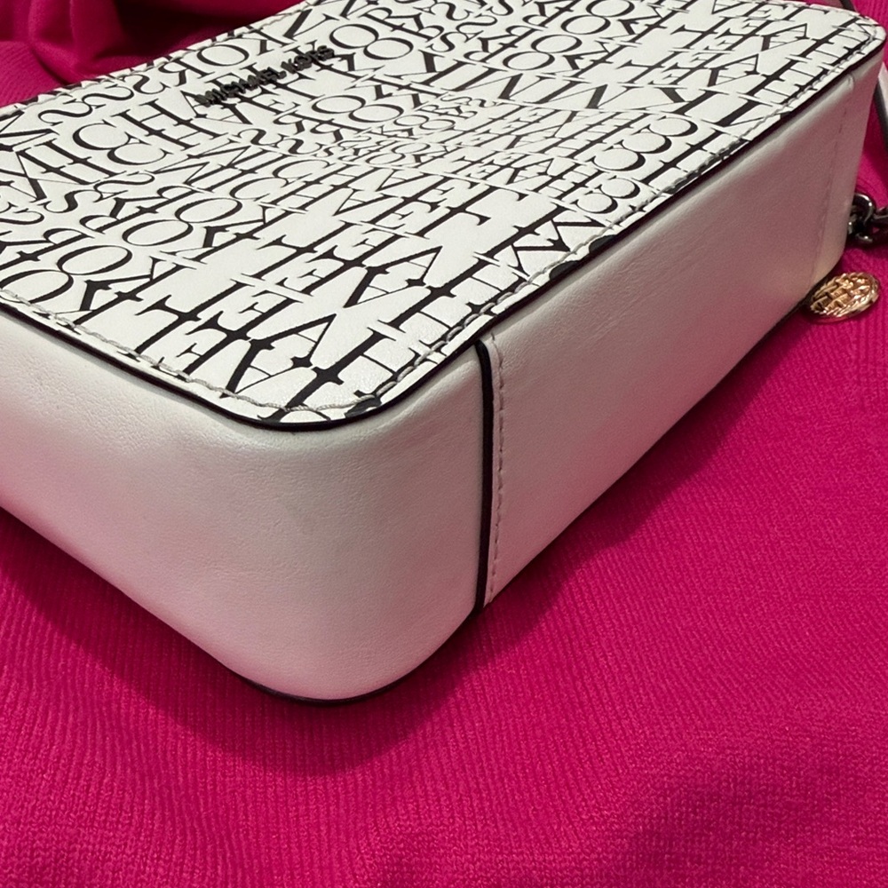 Michael Kors Black and White Logo Crossbody Bag